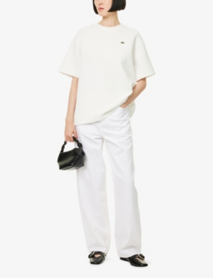 LACOSTE: Relaxed-Fit Textured Stretch-Cotton Blend T-Shirt