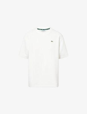 LACOSTE: Relaxed-Fit Textured Stretch-Cotton Blend T-Shirt