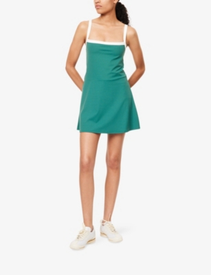 SPLITS59 WOMENS SPLITS59 MONAH RIGOR SHOULDER-STRAPS STRETCH-WOVEN MINI DRESS 