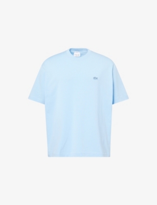 LACOSTE: Embroidered Logo-Patch Boxy-Fit Cotton T-Shirt