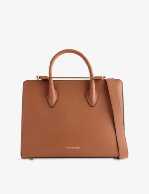 Strathberry Womens Chestnut Midi Leather Tote Bag