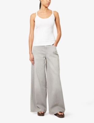 AGOLDE: Jordan Scoop-Neck Ribbed Woven Tank-Top
