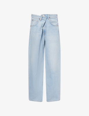 AGOLDE: Vana Fold Wide-Leg Denim Jeans