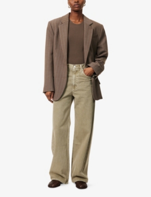 AGOLDE: Low Curve Garment-Dyed Wash Denim Jeans