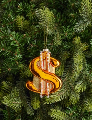 SELFRIDGES EDIT: Dollar Glass Christmas Decoration