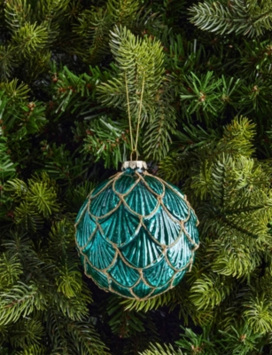 SELFRIDGES EDIT: Pinecone Glass Christmas Bauble