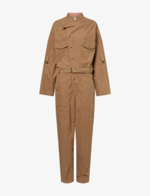 ISABEL MARANT ETOILE: Dahona Cotton-Poplin Jumpsuit