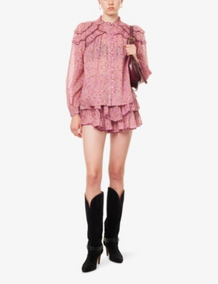 ISABEL MARANT ETOILE: Jocadia Paisley-Print Cotton Shorts