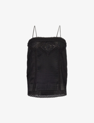 ISABEL MARANT ETOILE: Gaelia Lace-Trim Cotton Camisole Top