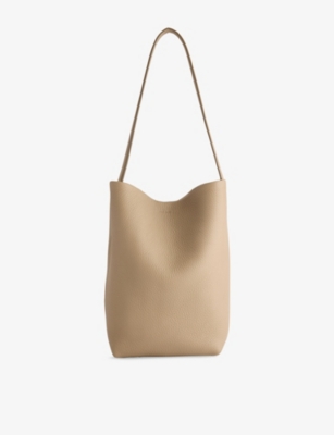 The Row Womens N/s Park Medium Leather Tote Bag Dark Taupe