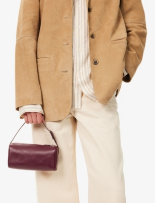 The Row Womens Borgogna Ans 90's Leather Top Handle Bag