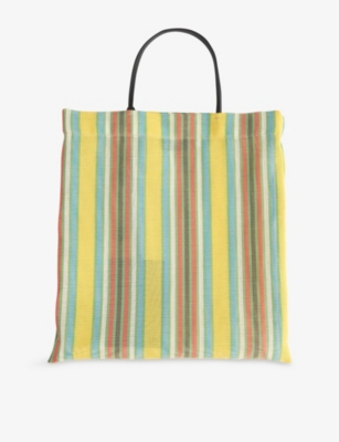 The Row Womens Barn Mini Woven Tote Bag Multicolor Warm Ans