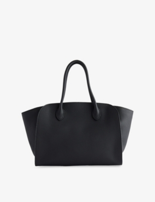 The Row Womens Black Ans Marlo 12 Leather Tote Bag In Black