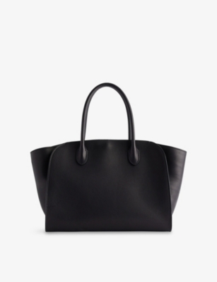 The Row Womens Black Ans Marlo 12 Leather Tote Bag In Black