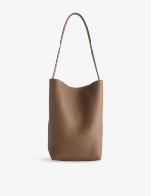 The Row Womens N/s Park Medium Leather Tote Bag Dark Olive