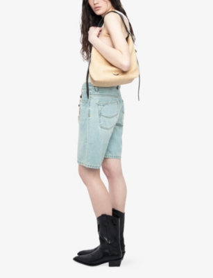 Zadig & Voltaire Womens Light Blue Sady Straight-leg Mid-rise Denim Shorts