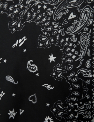 Zadig & Voltaire Womens Black Debbie Bandana-print Viscose And Silk-blend Scarf