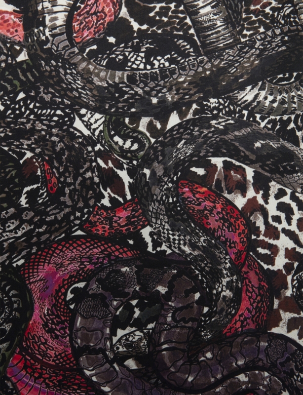 Debbie Snake-Print Viscose and Silk-Blend Scarf