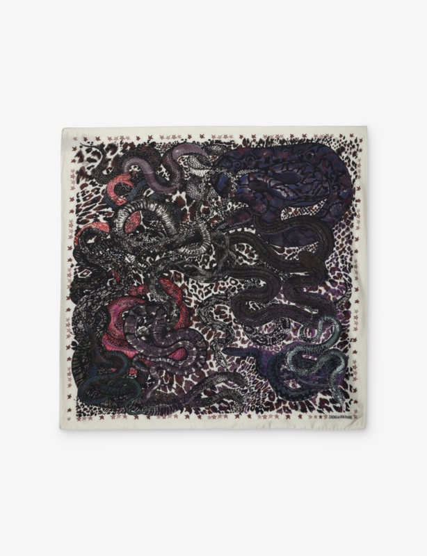 Debbie Snake-Print Viscose and Silk-Blend Scarf