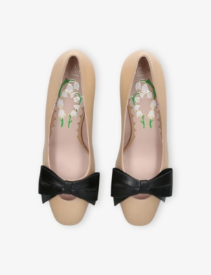 Valentino Bowow 45 Bow-embellished Leather Pumps