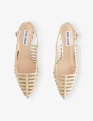Steve Madden Carleight Slingback Pointed Toe Pump In Gold