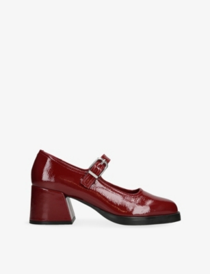 Steve Madden Womens Wine Lisbon Faux-leather Heeled Pumps Eur 38/5 Uk In Burgundy