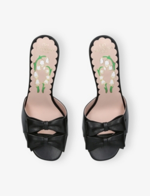 VALENTINO GARAVANI: Bowow 75 Heeled Leather Mules
