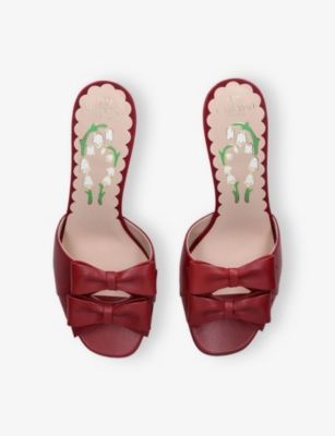 VALENTINO GARAVANI: Bowow 75 Heeled Leather Mules