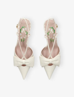 VALENTINO GARAVANI: Bowow 85 Slingback Leather Pumps