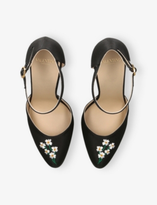 VALENTINO GARAVANI: Hi Dolly Leather Heeled Courts