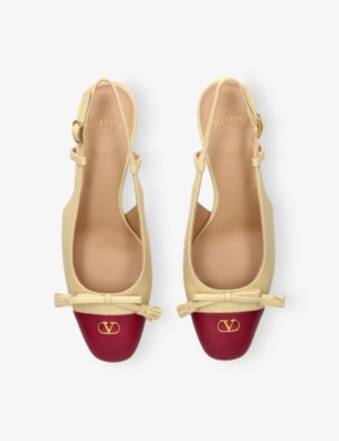 Valentino Leather Valet Du Roi Slingback Heels 60