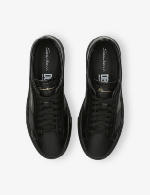 SANTONI: DBBS Leather Low-Top Trainers