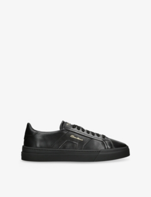 SANTONI: DBBS Leather Low-Top Trainers