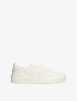 SANTONI: DBBS Leather Low-Top Trainers