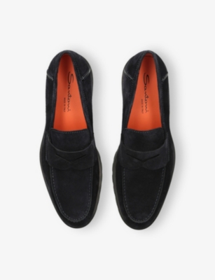 Santoni Almond-toe Penny Loafers