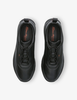 SANTONI: Innova Leather Low-Top Trainers