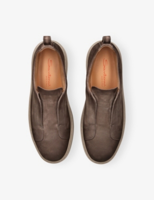 Santoni Lace-up Sneakers In Animal Print