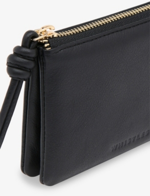 WHISTLES: Knotted Brand-Embossed Leather Purse