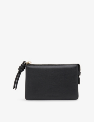 WHISTLES: Knotted Brand-Embossed Leather Purse