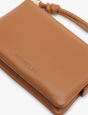 WHISTLES: Knotted Brand-Embossed Leather Purse