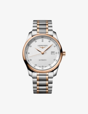 LONGINES: L2.793.5.77.7 Master Collection 18ct Rose-Gold, Stainless-Steel And 0.059ct Diamond Automatic Watch