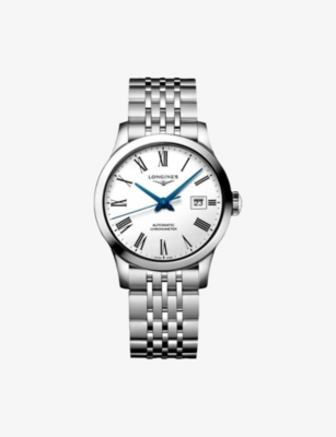 LONGINES: L2.321.4.11.6 Record Blue Steel Hands 30mm Stainless-Steel Automatic Watch