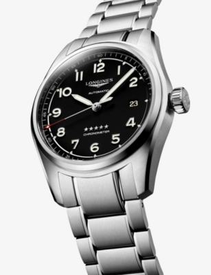 LONGINES: L3.810.4.53.6 Longines Spirit Stainless-Steel Automatic Watch