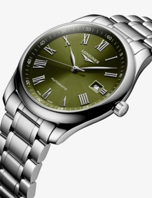 LONGINES: L2.793.4.09.6 Master Collection 40mm Green Dial Stainless-Steel Automatic Watch