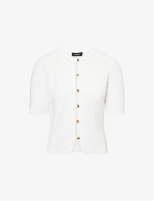 ME AND EM: Cotton-Linen Bouclé Knitted Top