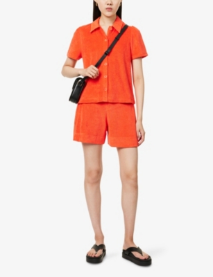 ME AND EM: Towelling Relaxed-Fit Cotton Blend Shorts