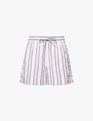 ME AND EM: Relaxed-Fit Striped Cotton Shorts