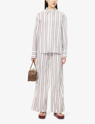 ME AND EM: Summer Stripe Cotton Beach Shirt