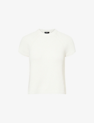 ME AND EM: Regular-Fit Short-Sleeve Ribbed Cotton-Knit Top