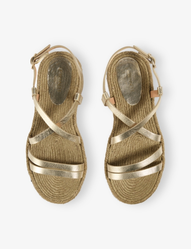 Indie Metallic-Leather Sandals